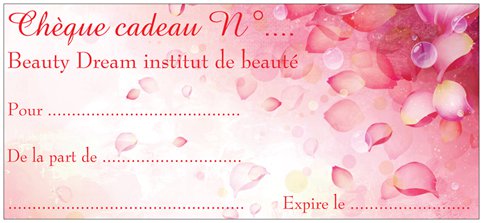 Chèques cadeaux d'institut de beauté Beauty Dream St genis laval proche de Brignais